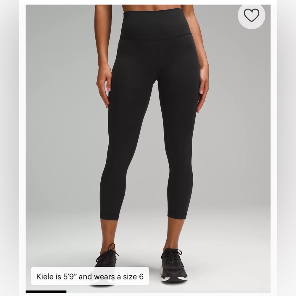 Lululemon Wunder Train High-Rise Crop 23" size 4 black